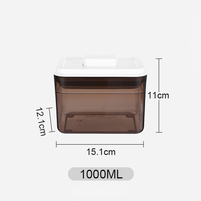 1000ml rectangular amber airtight food storage container
