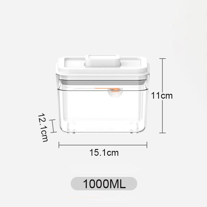 1000ml rectangular transparent airtight food storage container