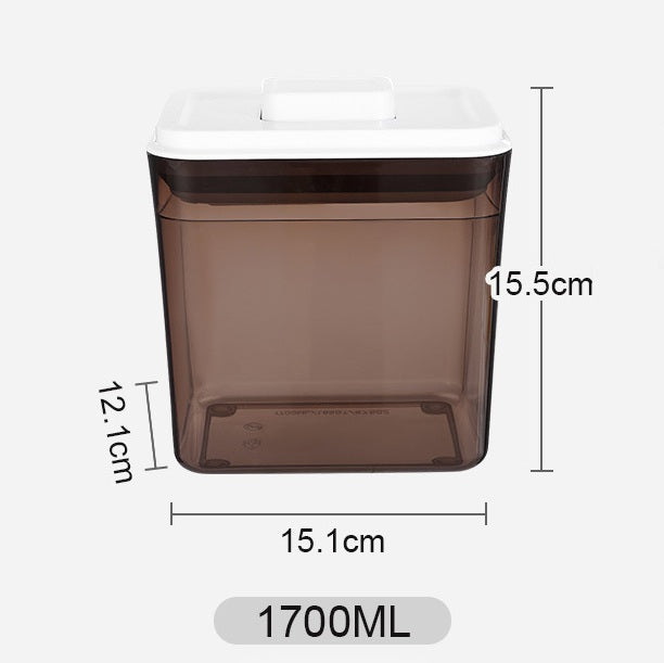 1700ml rectangular amber airtight food storage container