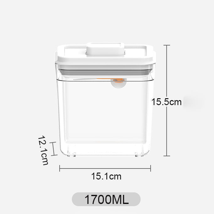 1700ml rectangular transparent airtight food storage container