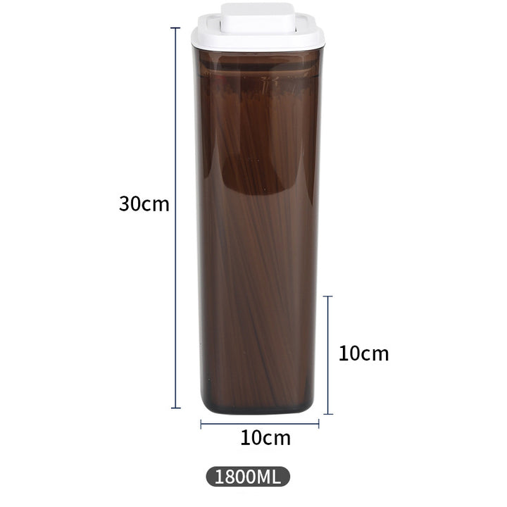 1800ml square amber airtight food storage container