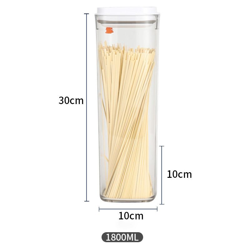 1800ml square transparent airtight food storage container