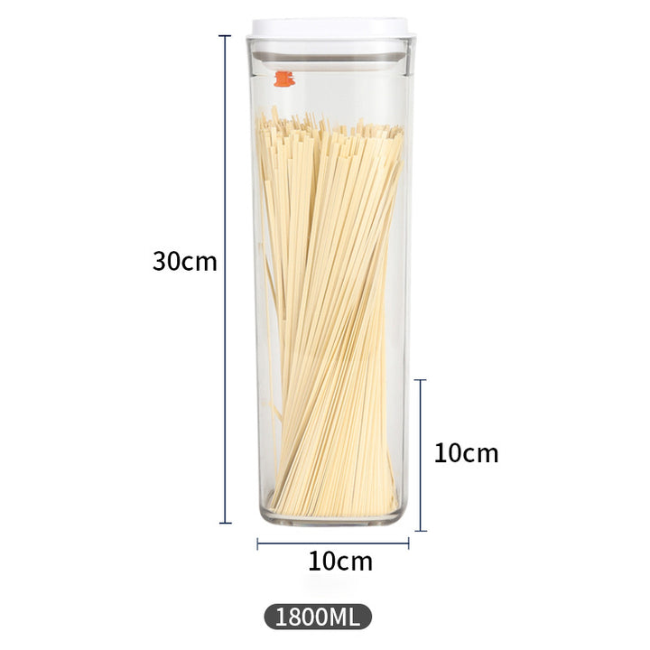 1800ml square transparent airtight food storage container