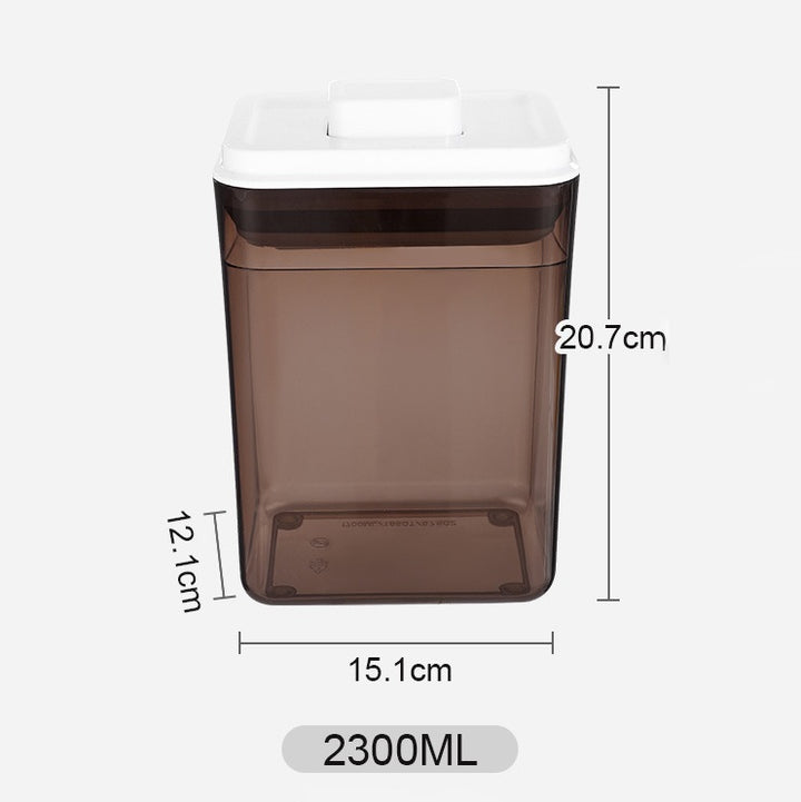 2300ml rectangular amber airtight food storage container