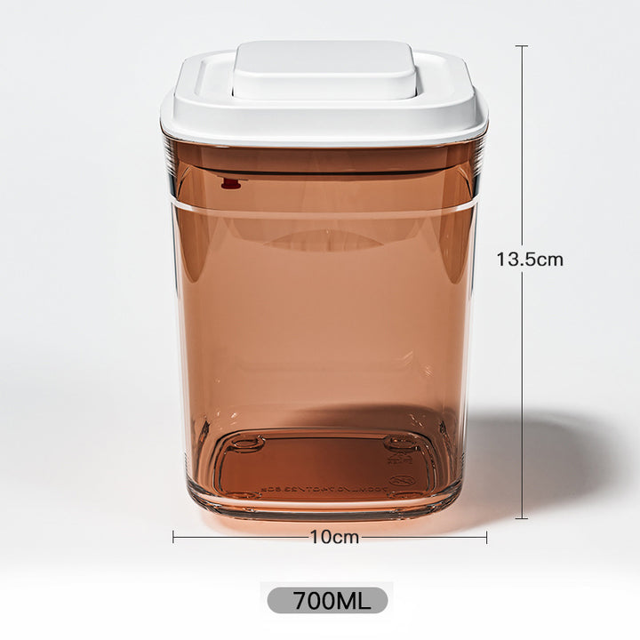 700ml square amber airtight food storage container