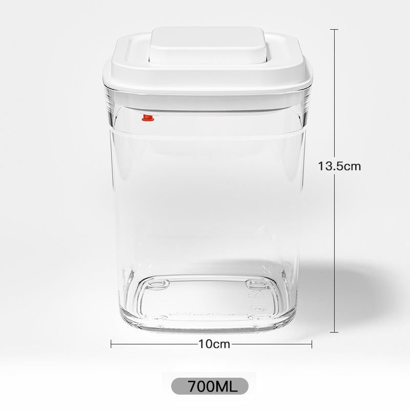 700ml square transparent airtight food storage container