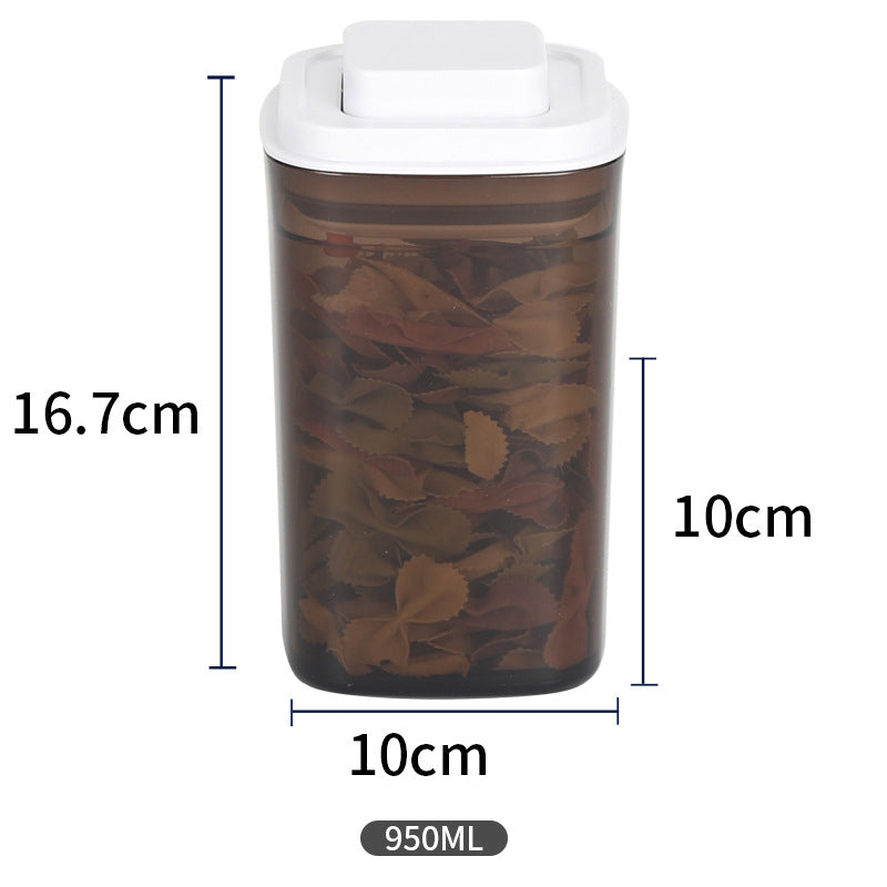 950ml square amber airtight food storage container