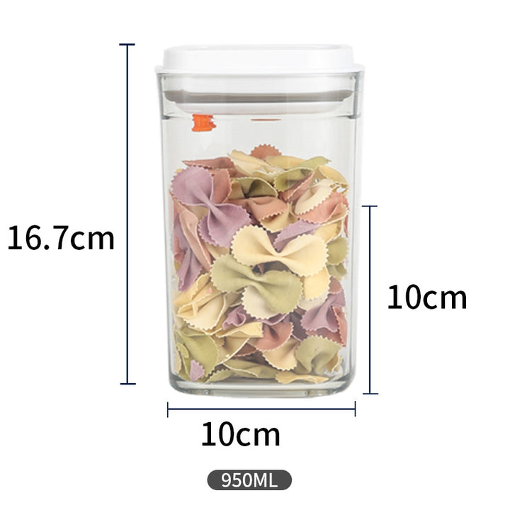 950ml square transparent airtight food storage container