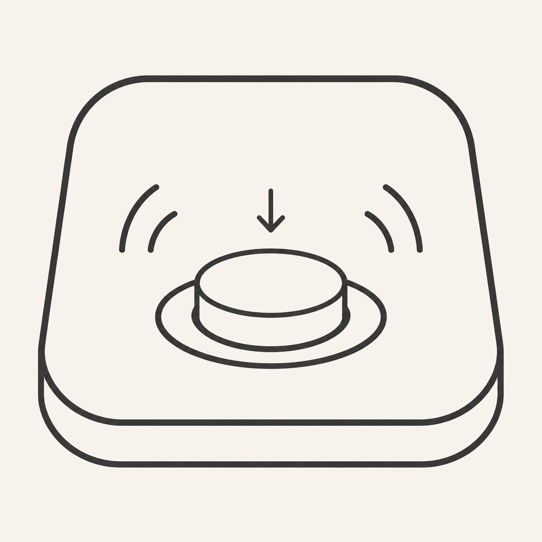 One-press seal icon for airtight food storage container