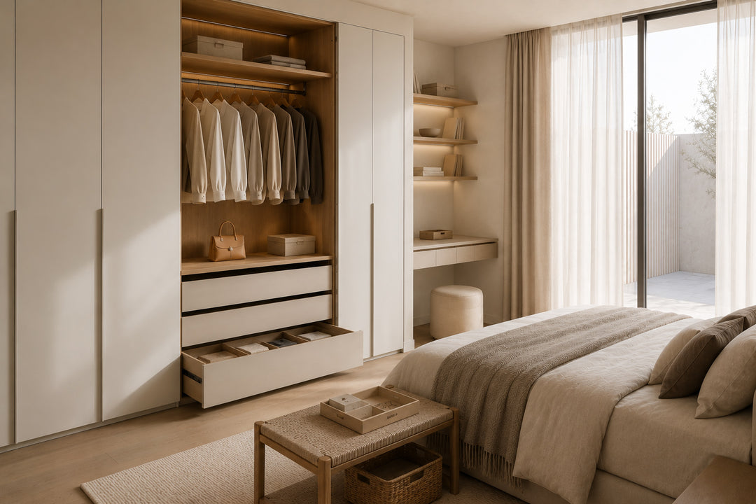 Bedroom Organisation – Built-in Wardrobe with Organised Drawer Storage